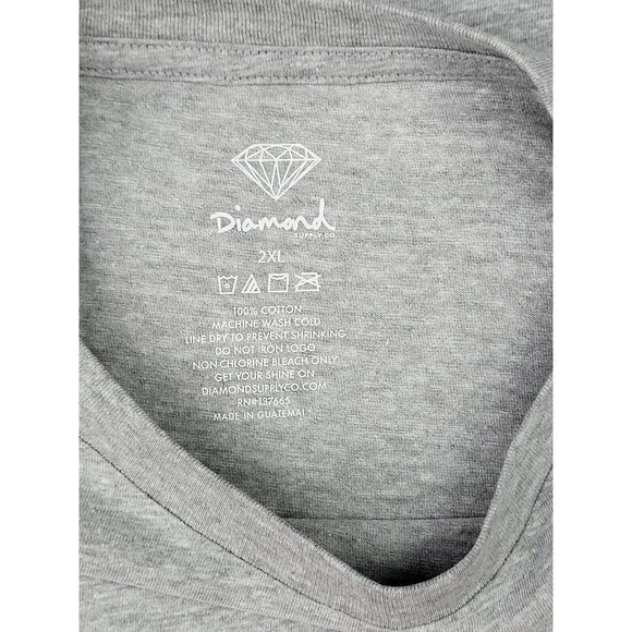 Diamond Supply Co T Shirt 2XL Size , Gray Color , Short Sleeve ,Diamond Graphic - Picture 4 of 4